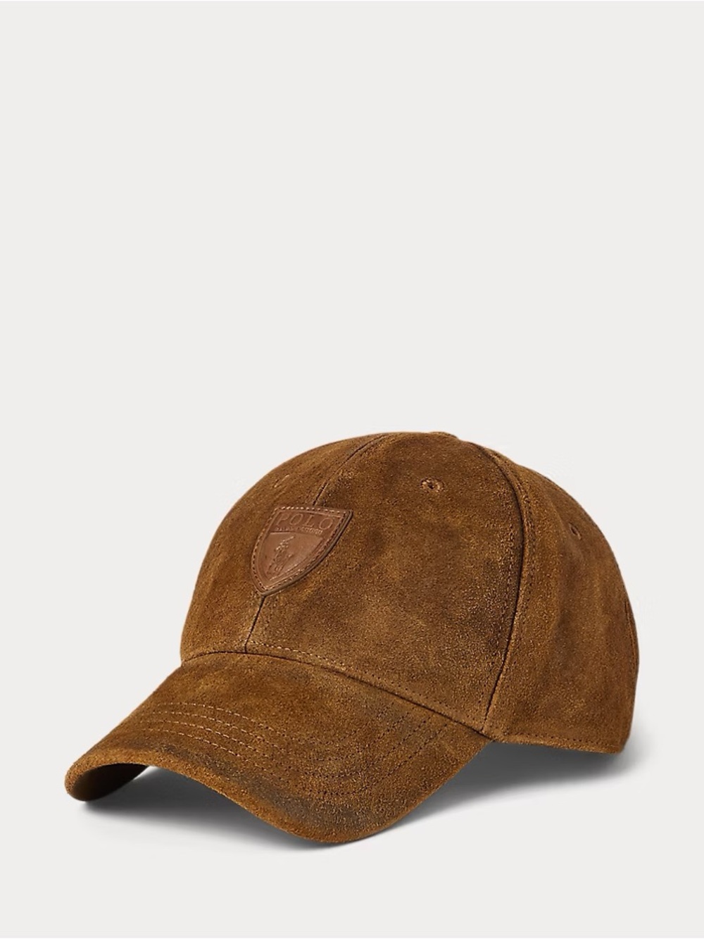 NWT Polo Ralph Lauren Roughout Suede Ball Cap Baseball Hat Smith Brown Tan